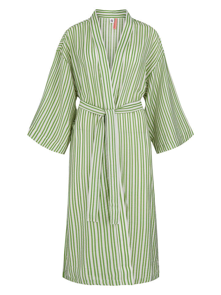 

Халат Becksöndergaard Morgenmantel Aita, цвет Grün/Weiß