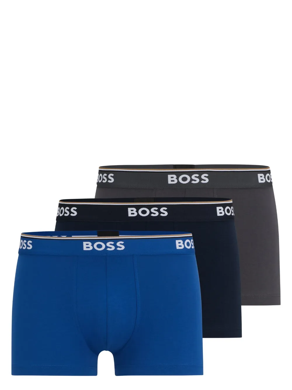 

Комплект из трех боксеров с логотипом BOSS, синий