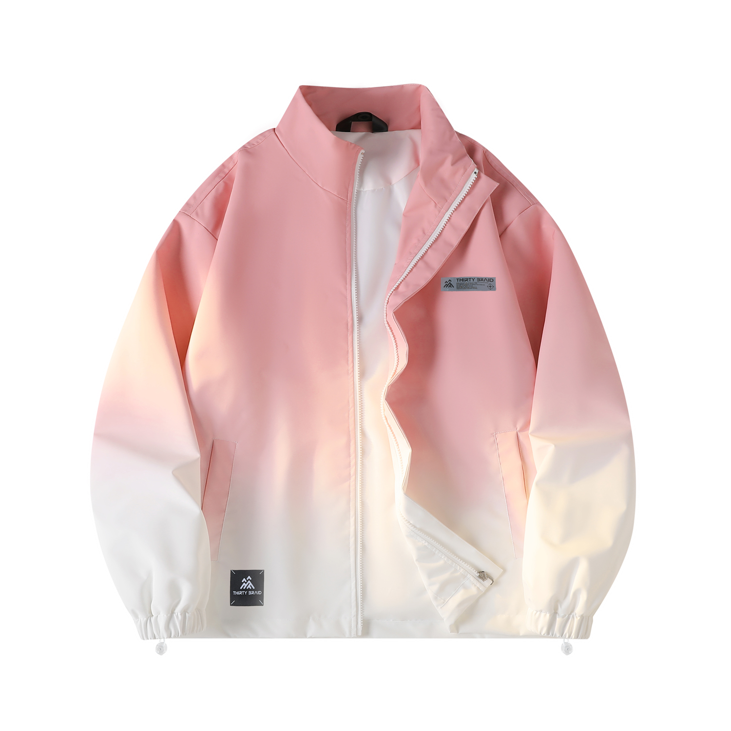 

30BRAID Куртка North Face стильная с градиентным дизайном унисекс, Pink (Gradient Style)
