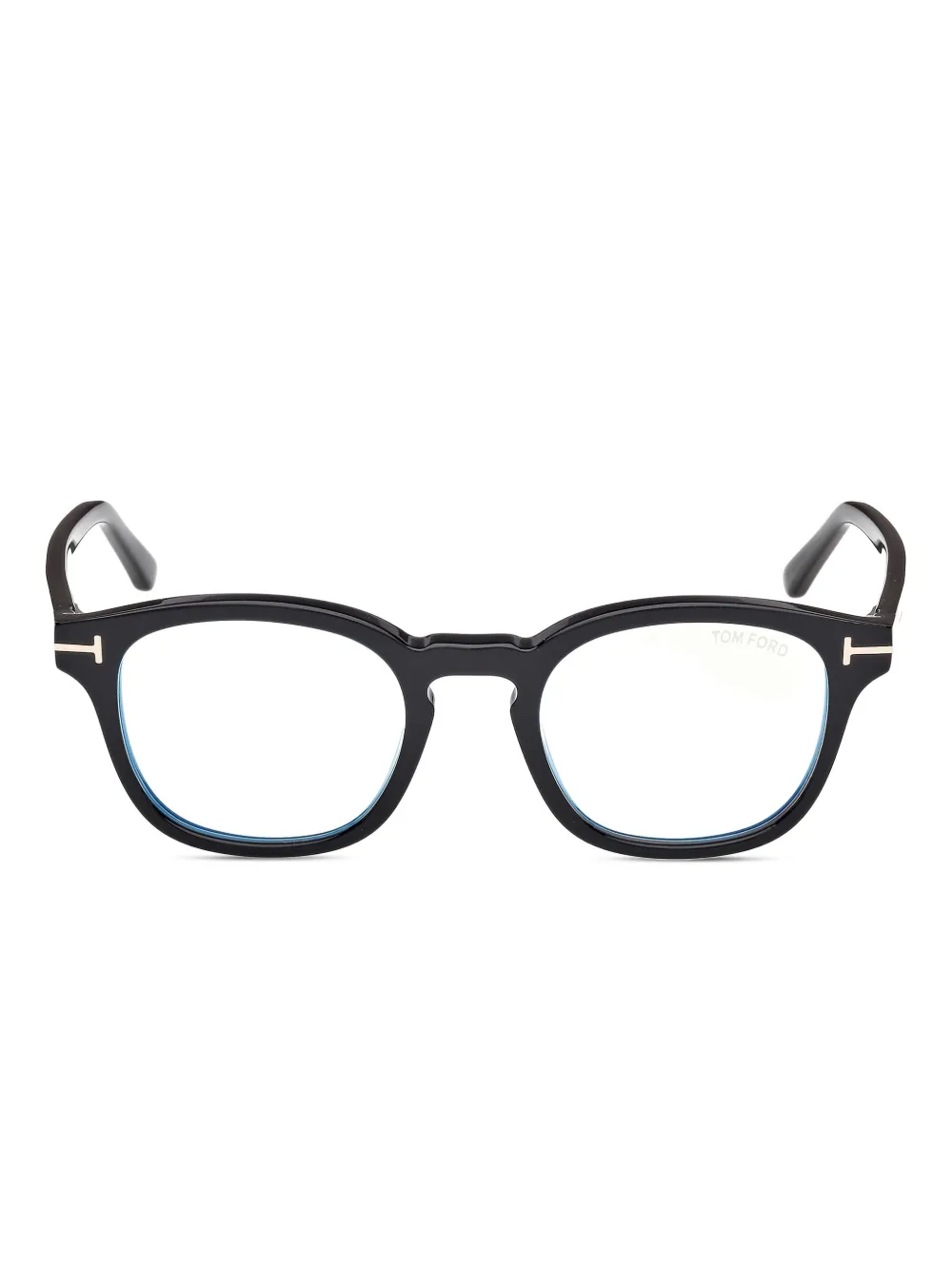 

Очки с круглой оправой на застежке TOM FORD Eyewear, черный