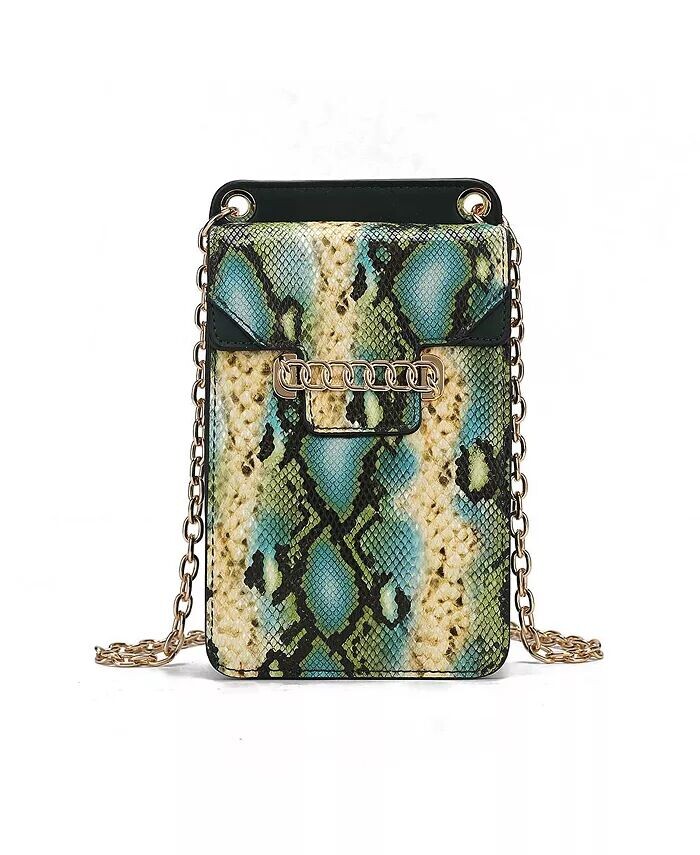 

Боди Phone Cross с тиснением под змею Yael от Mia K Mkf Collection, зеленый