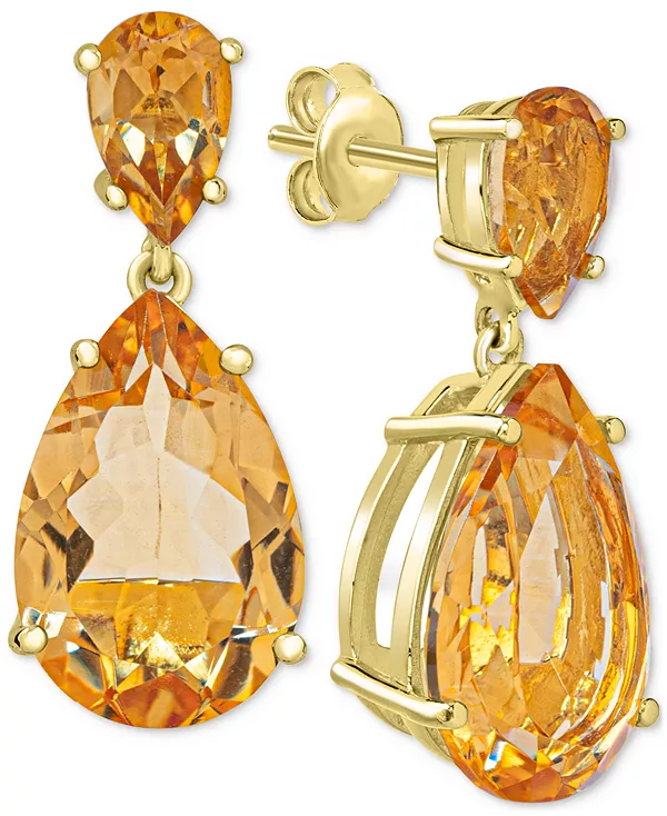 

Женские серьги-подвески из стерлингового серебра Macy'S, citrine