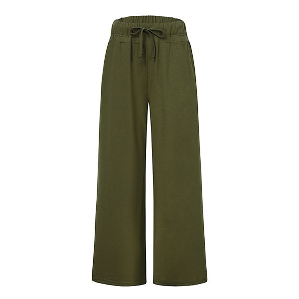 

Женские широкие спортивные брюки с эластичным поясом и карманами Maxxis Merch, Army Green