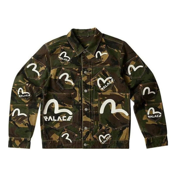 

Куртка x evisu type one denim jacket 'camo' Palace, зеленый
