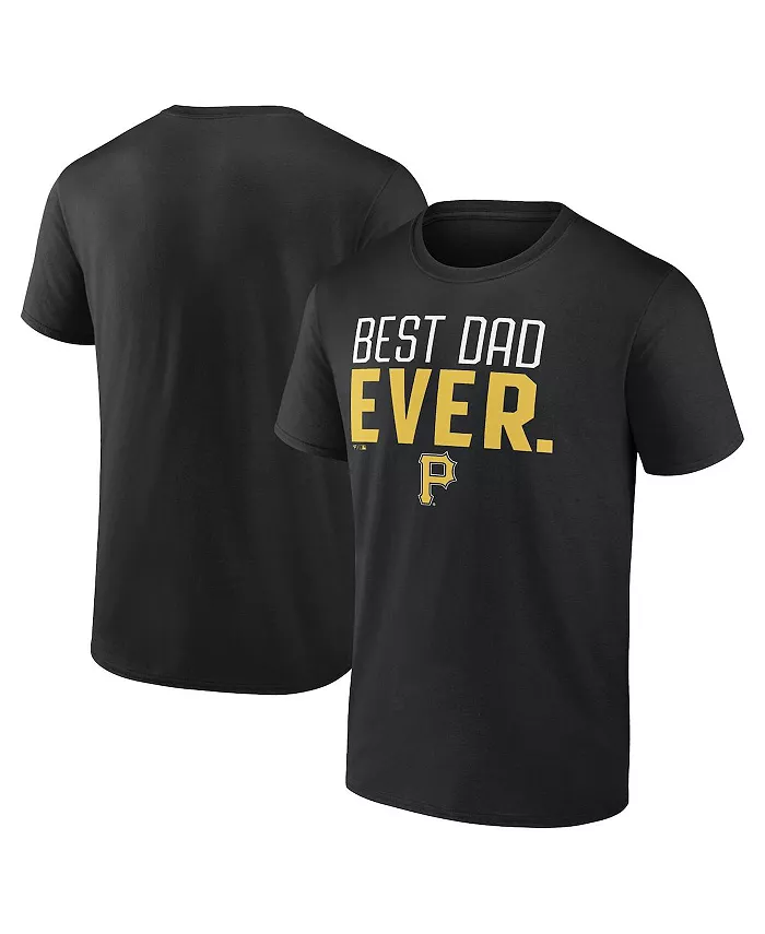 

Мужская черная футболка Pittsburgh Pirates Best Dad Ever Fanatics Mto Label