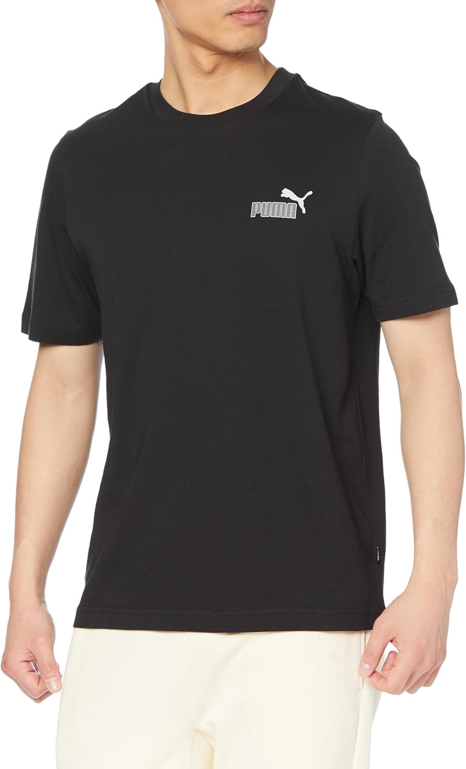 

Мужская повседневная футболка PUMA, свободный крой, с принтом, приятная на ощупь, 681167, черный