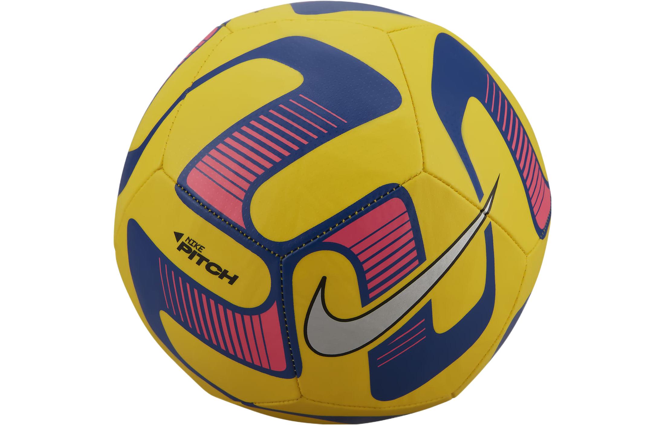 

Nike Размер 5 мяч Soccer PVC ручная строчка Soccer Ball Unisex желтый, Old Royal, Metal Silver