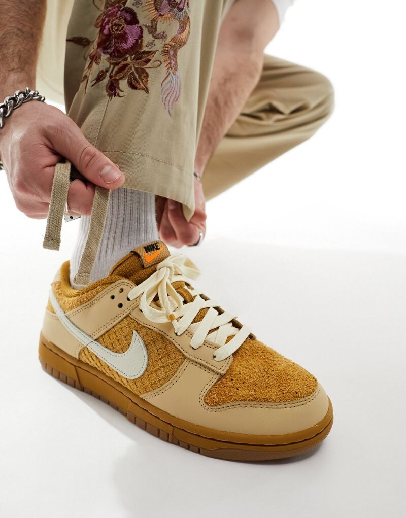 

Бело-коричневые кроссовки Nike Dunk Low Retro, Коричневый, Бело-коричневые кроссовки Nike Dunk Low Retro