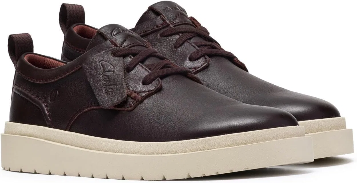 Мужские кроссовки Clarks Polden на шнуровке, Brown Leather — фото 4