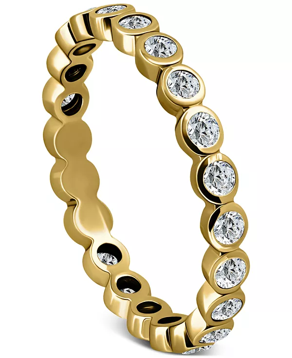 

Кольцо Eternity с безелем из кубического циркония, эксклюзивно в Macy's Giani Bernini, gold
