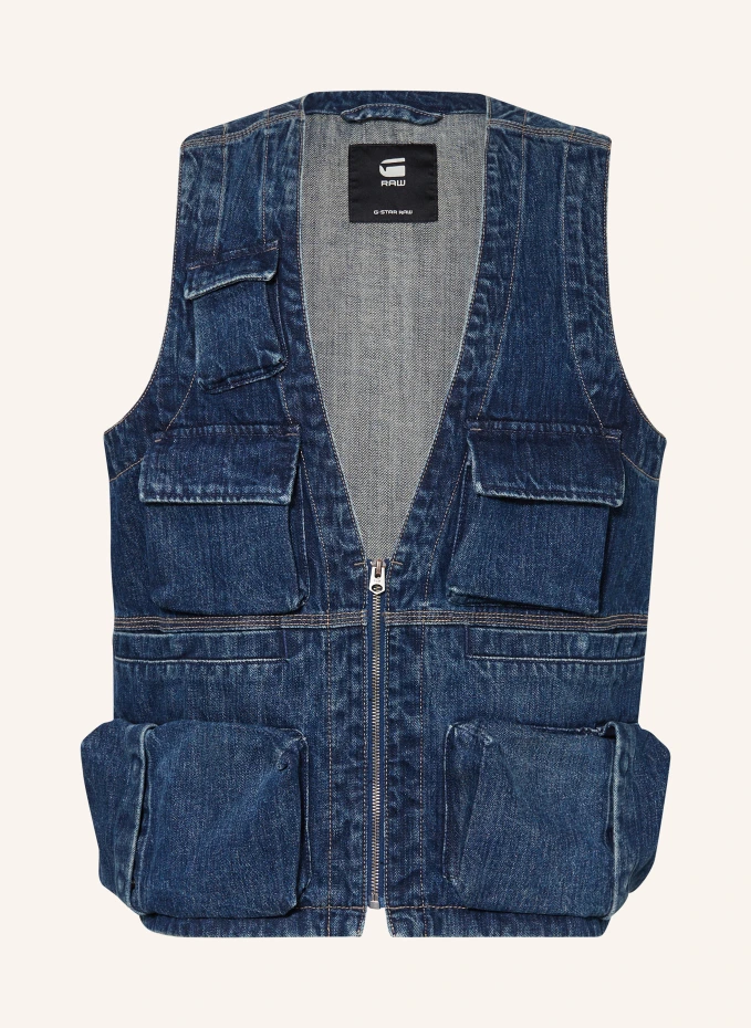 

Джинсовой жилет G-Star Raw, синий
