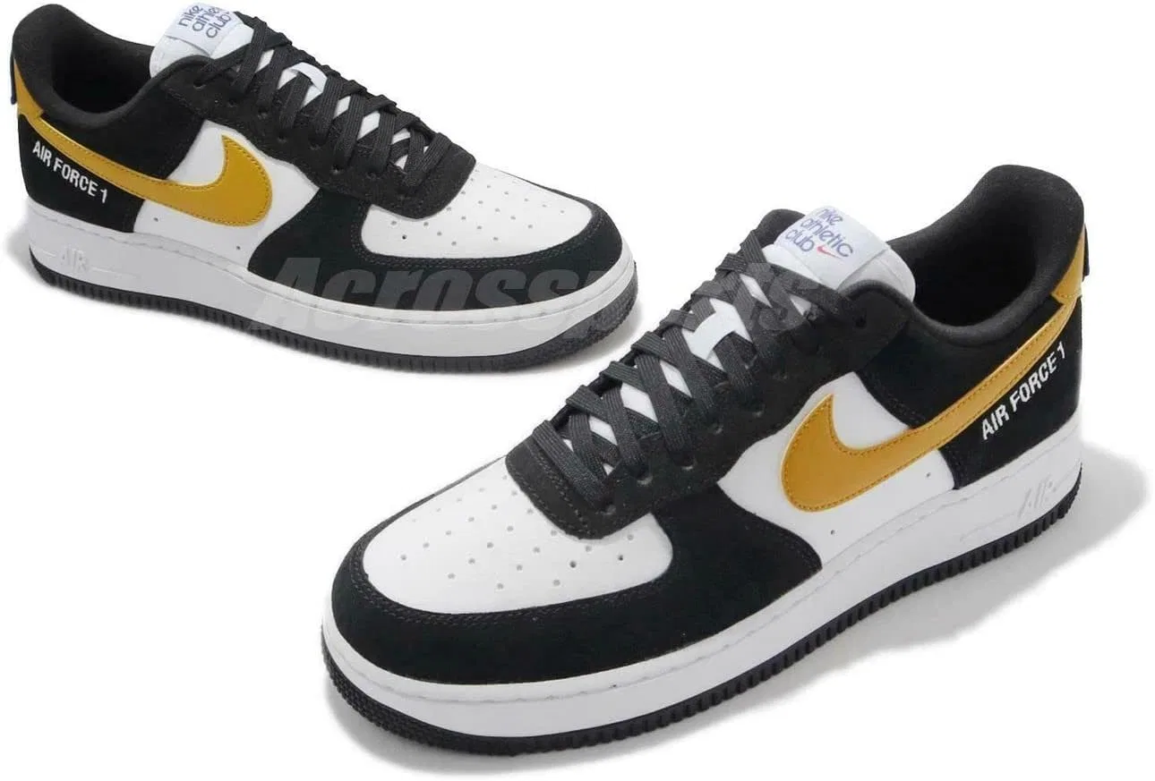 Мужские баскетбольные кроссовки Nike Air Force 1 '07 LV8, Black Dark Sulphur — фото 3