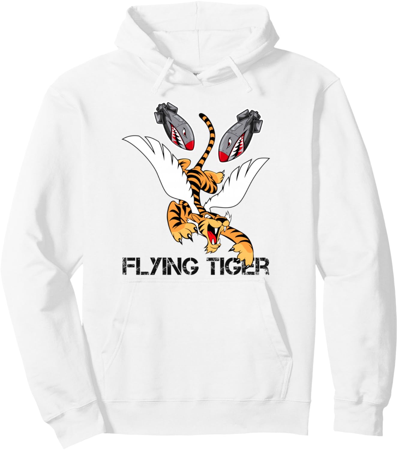 

Забавная и крутая толстовка с графическим рисунком летающего тигра и толстовки с оригинальным дизайном Bahaa'S Tee, белый