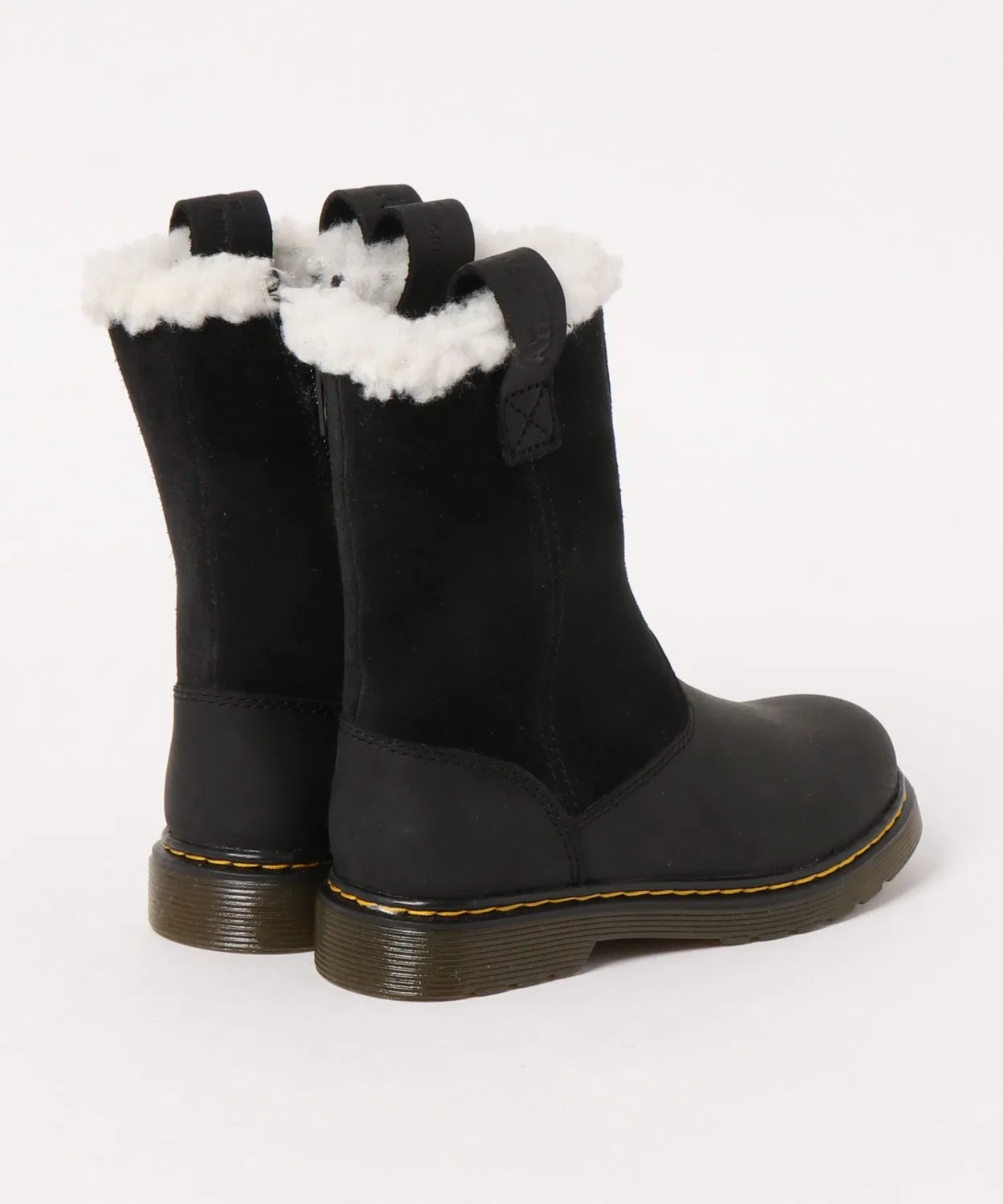 Ботинки Dr.Martens JUNEY BOOT JUNIOR из замши, черные — фото 2