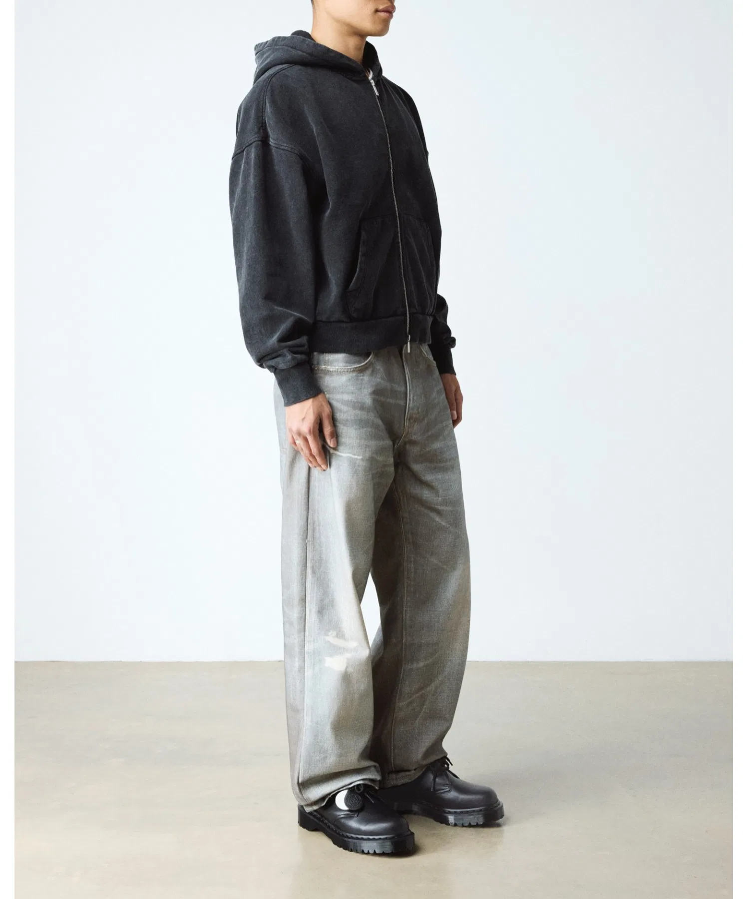 Унисекс ботинки Dr. Martens 1461 JAPAN 3 на шнурках из кожи чёрные — фото 4