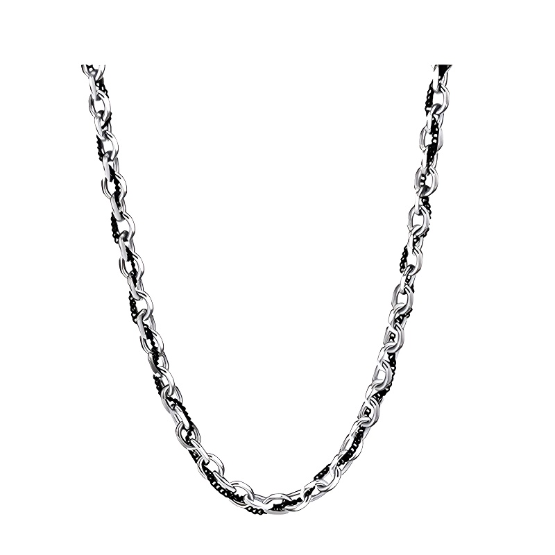 

Титановая стальная цепь унисекс ENFANTIN, Black[45+5Cm]