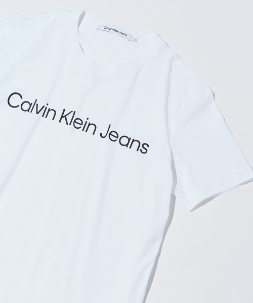 

Футболка-слим с логотипом Calvin Klein, белый