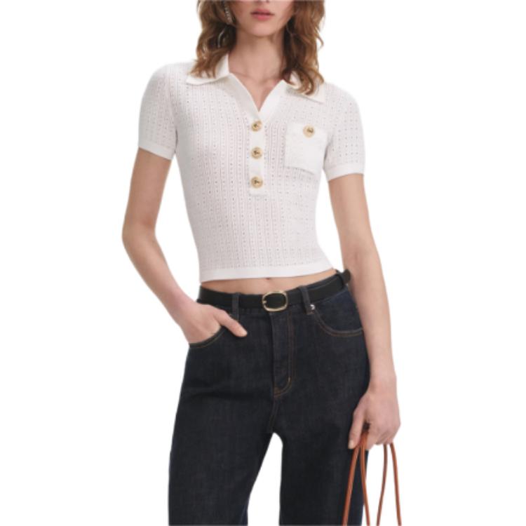 

Self-portrait Автопортрет Вязаный свитер Женский Белый