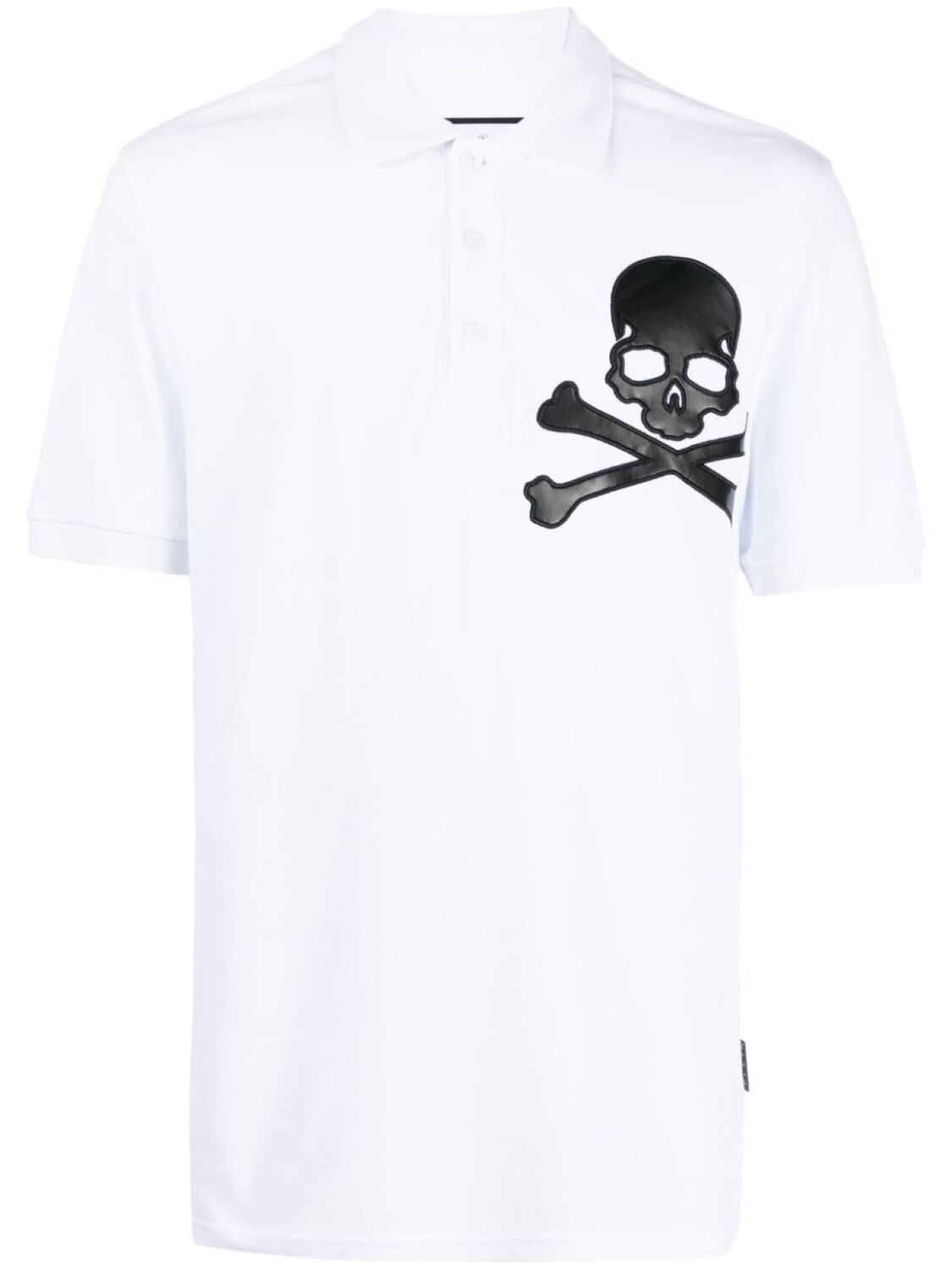 

Philipp Plein рубашка поло с нашивкой Skull, белый