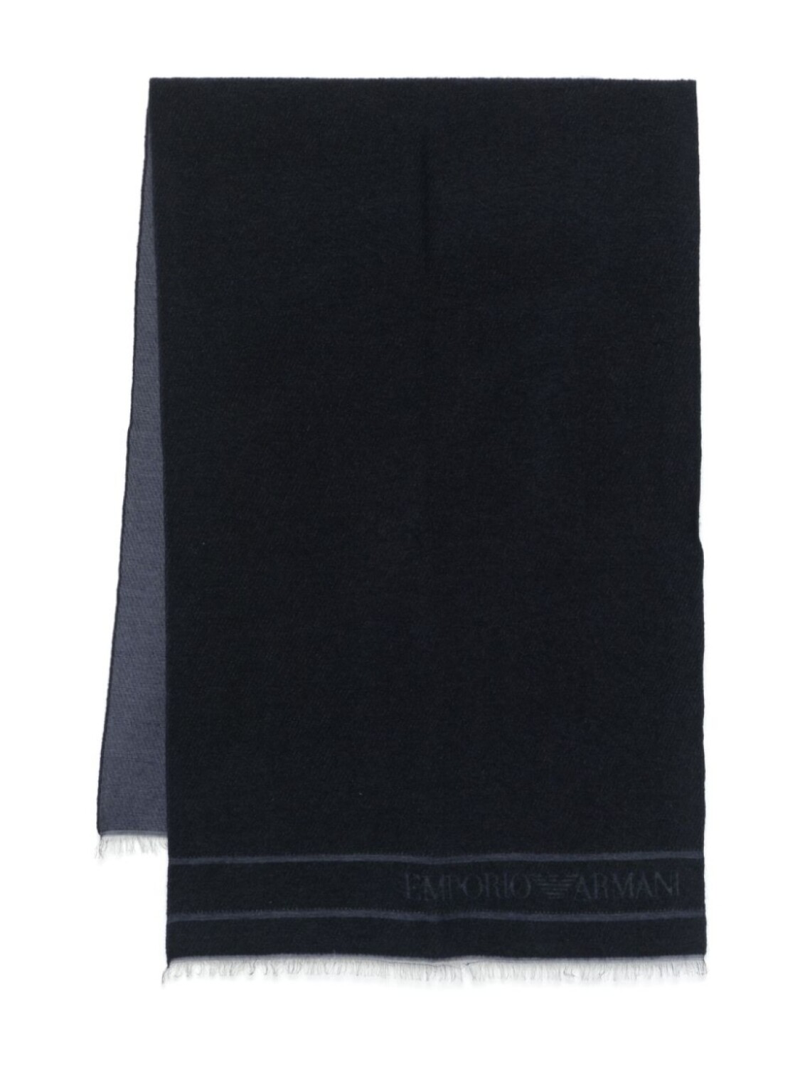 

Шарф с жаккардовым логотипом Emporio Armani, синий