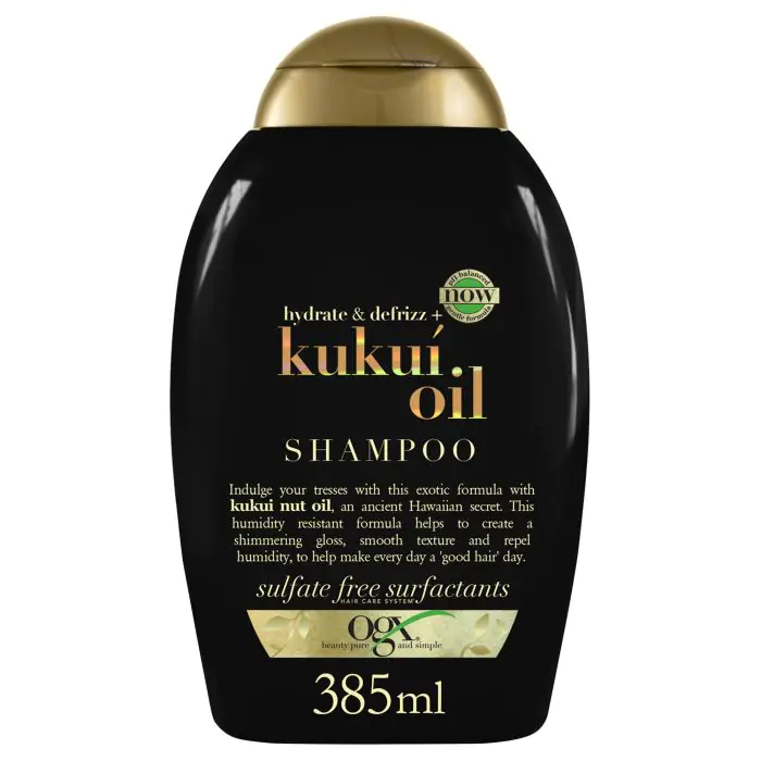 

Шампунь hydrate & defrizz + kukuí oil shampoo Ogx, объем 385 мл