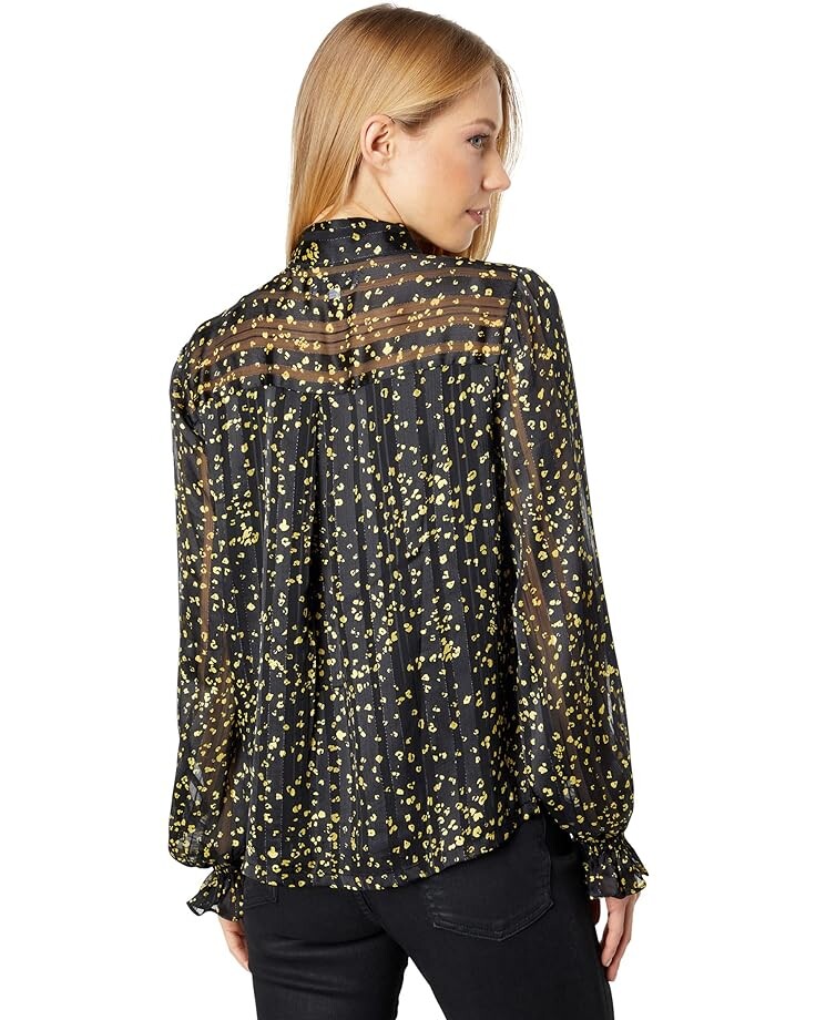 

Топ Lost + Wander Oh-La Leopard Top, черный мульти