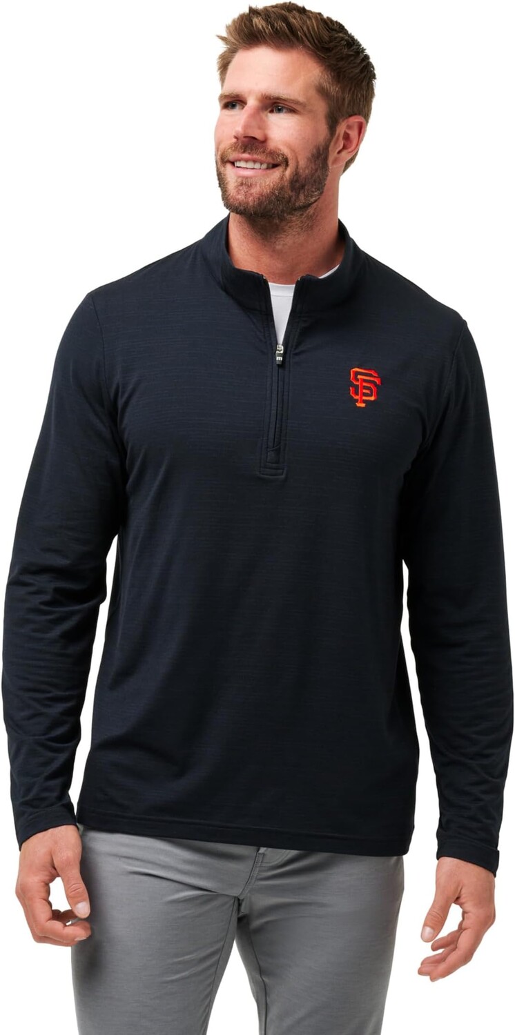 

Толстовка TravisMathew San Fransisco Giants The Heater 1/4 Zip, черный