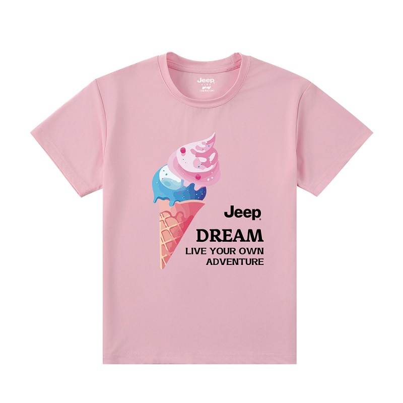 

Футболка для детей с круглым вырезом Jeep, cherry blossom розовый