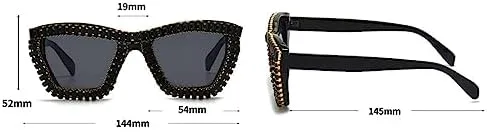 

Солнцезащитные очки со стразами для женщин, хрустальные солнцезащитные очки с бриллиантами, женские очки с защитой от ультрафиолета UV400 MTZJH, C4 Blue-blue