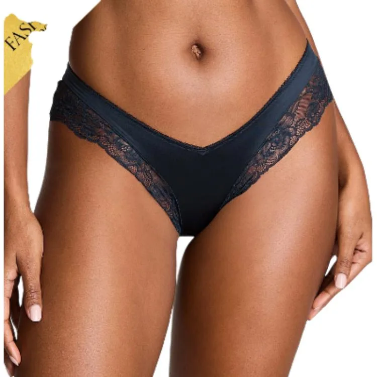 Victoria's Secret Трусики женские 1 шт бархатные синие — фото 3
