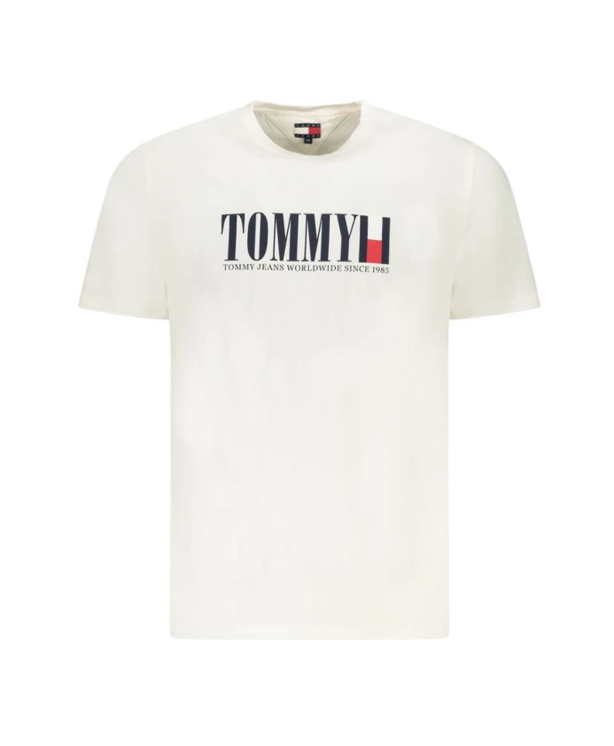 

Белая хлопковая мужская футболка Tommy Hilfiger, белый