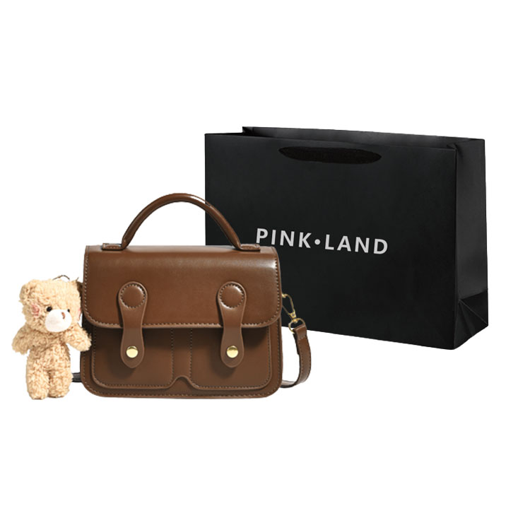 

PINK·LAND Сумка через плечо, Brown with Charm