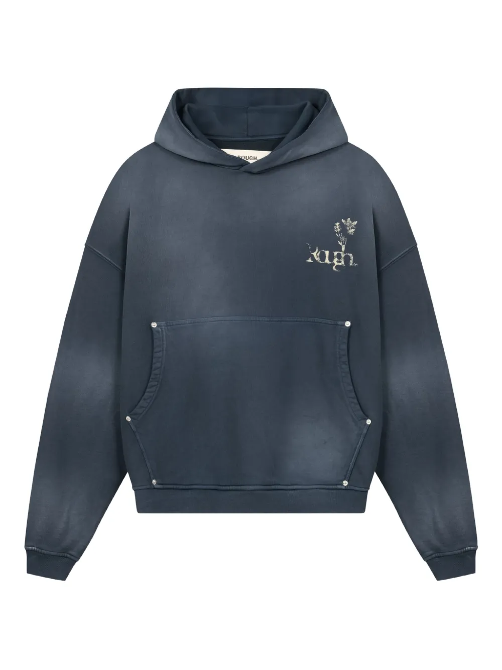 

Худи с цветочным принтом ROUGH., синий