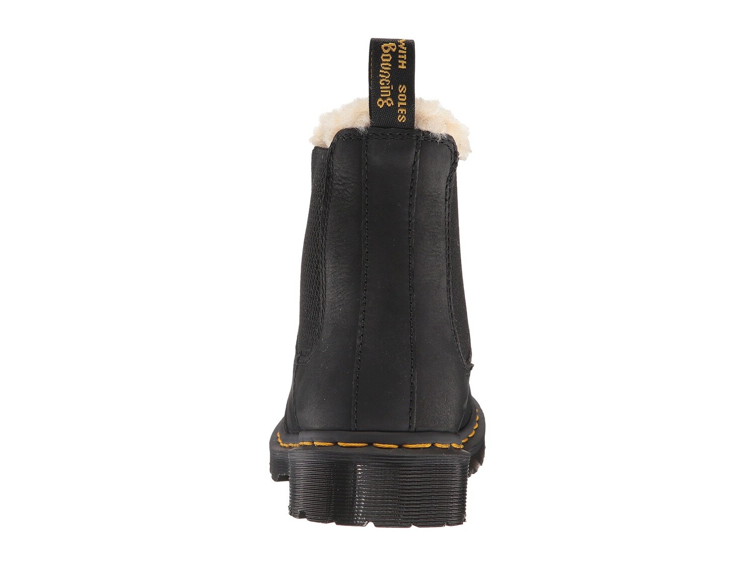 Ботинки Dr. Martens Leonore с мехом, черный