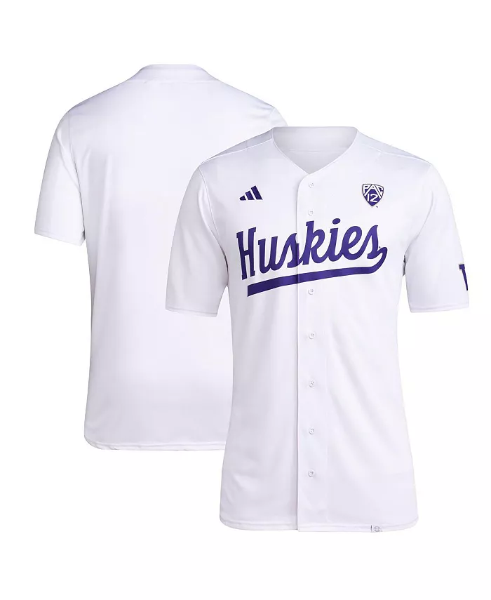 Мужская белая бейсбольная майка команды Washington Huskies adidas — фото 2