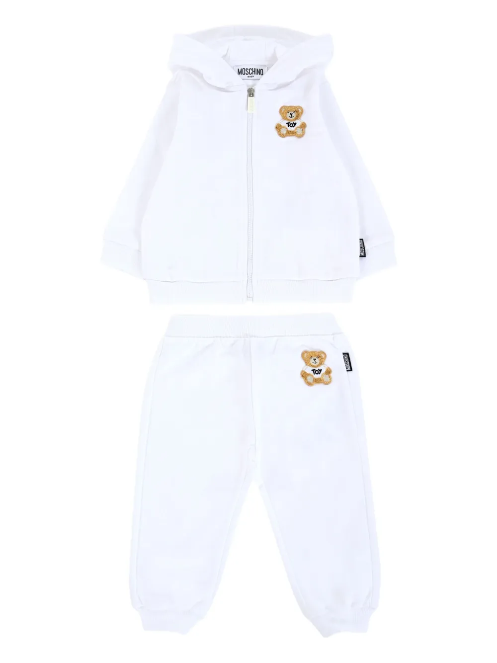 

Вышитый спортивный костюм Moschino Kids, белый
