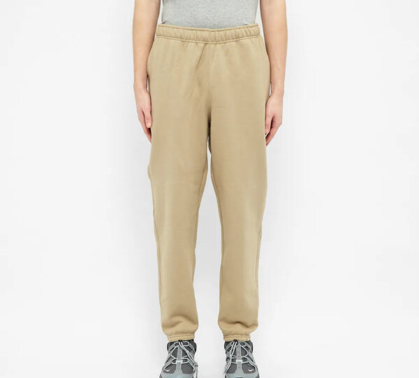 Брюки lab logo retro classic fleece lined bundle feet sports pants khaki Nike, хаки — фото 3