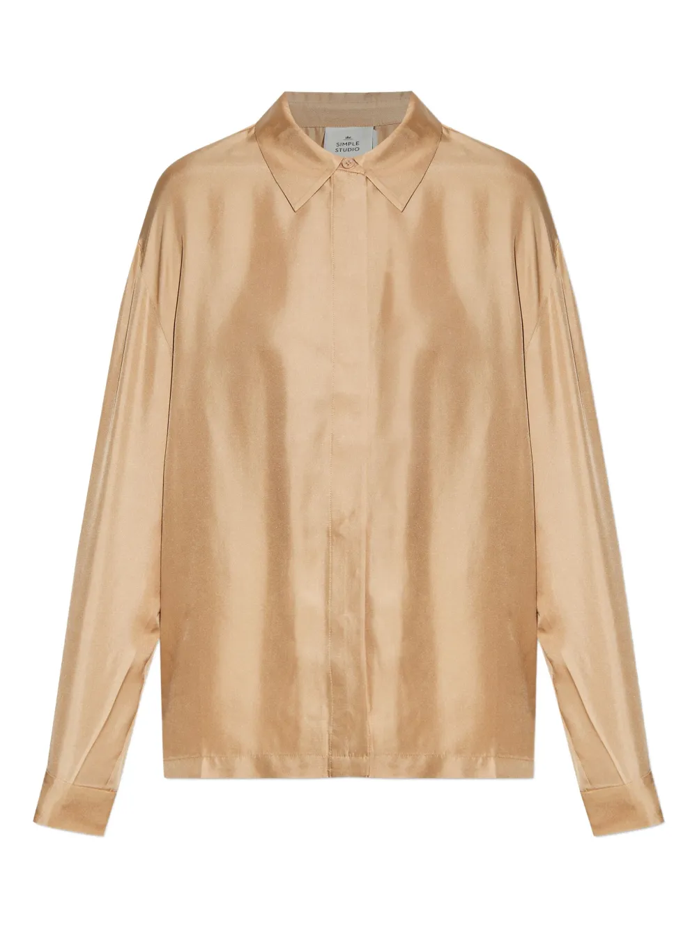 

Атласная рубашка с длинными рукавами MUNTHE, нейтральный