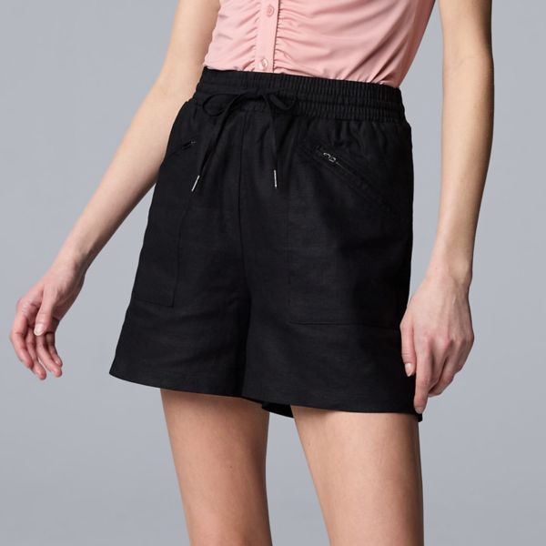 

Женские шорты на молнии спереди Simply Vera Vera Wang, черный