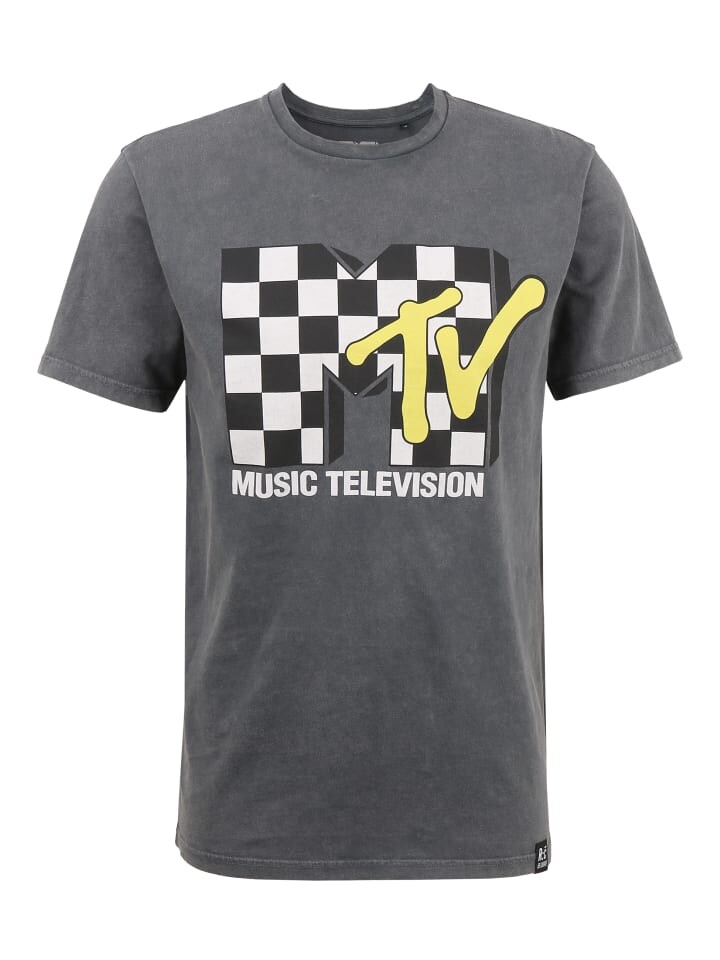 

Футболка Re:Covered T-Shirt MTV Checkered Logo, темно-серый