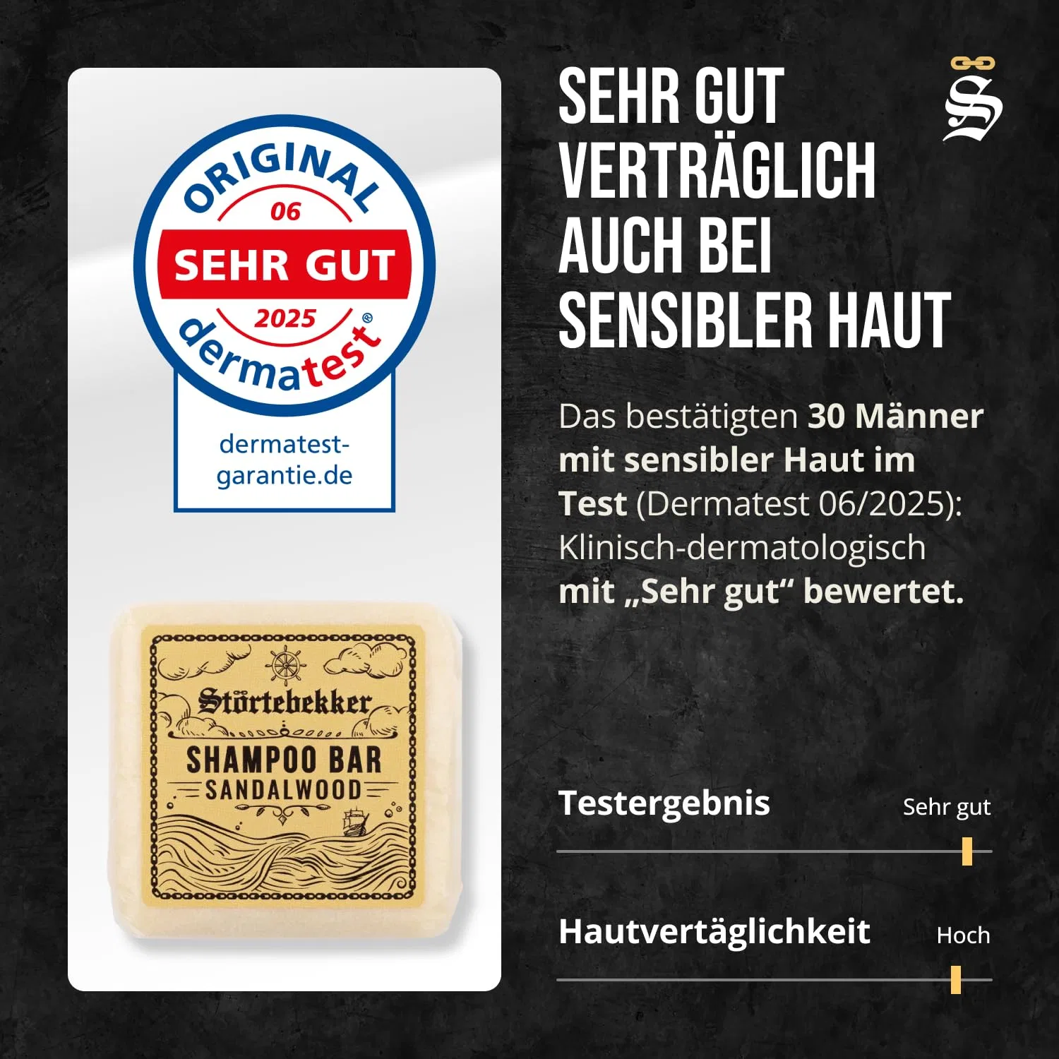 Твердый шампунь-бар 3-в-1 с сандалом Störtebekker Premium Störtebekker Shaving Accessories, 3 X 100 G — фото 2