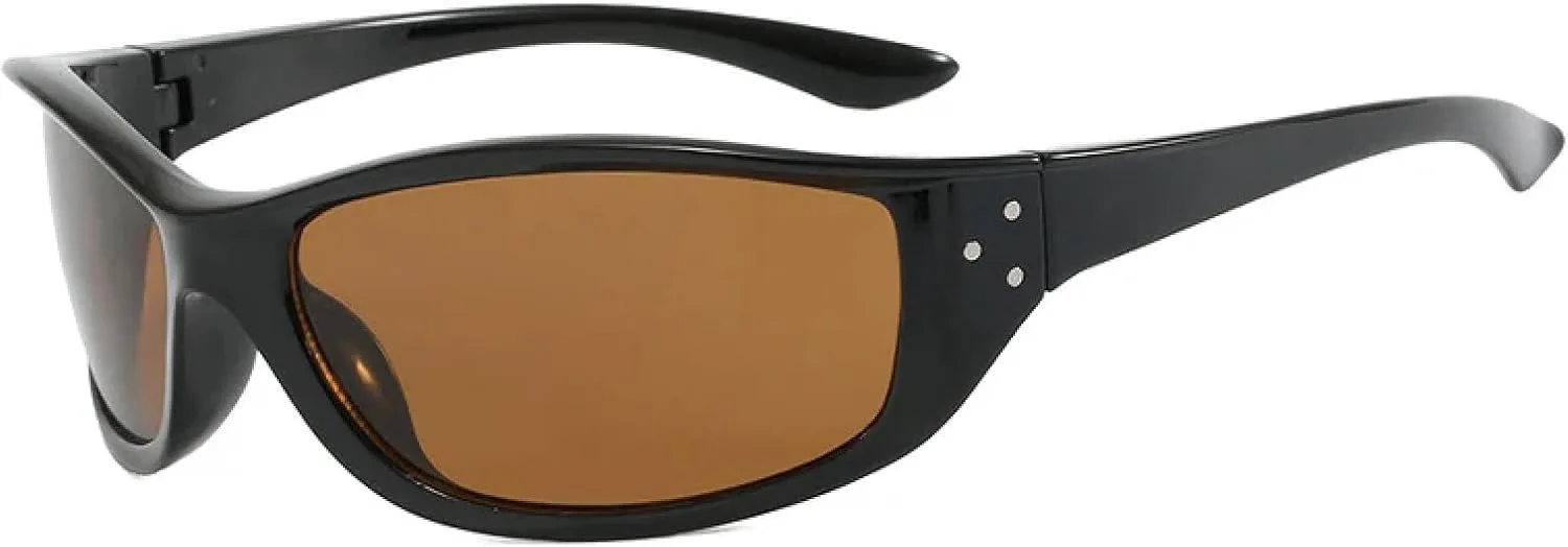 

Ретро-очки «кошачий глаз» конфетных цветов для женщин, для спорта на открытом воздухе, панк-стиль для мужчин. Модные солнцезащитные очки TKKTLLT, Black Tea