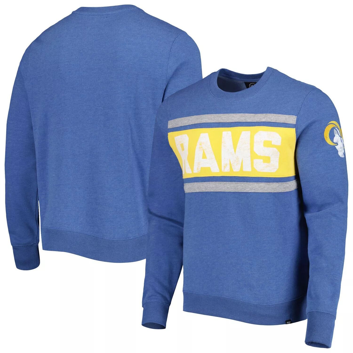 

Мужской свитшот '47 Heathered Blue Los Angeles Rams Bypass Tribeca