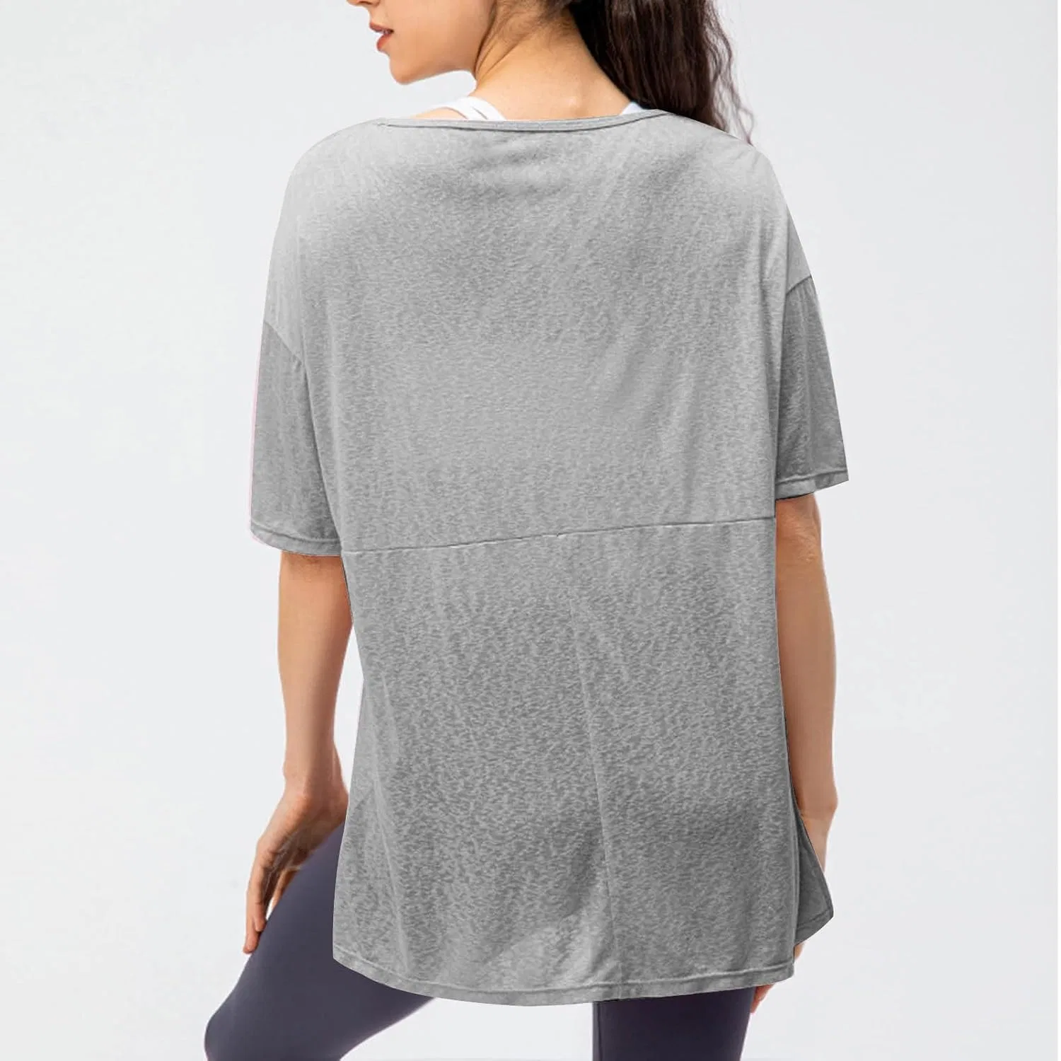 Футболка женская Oversized Mesh, бренд Generic, цвет Gray — фото 3