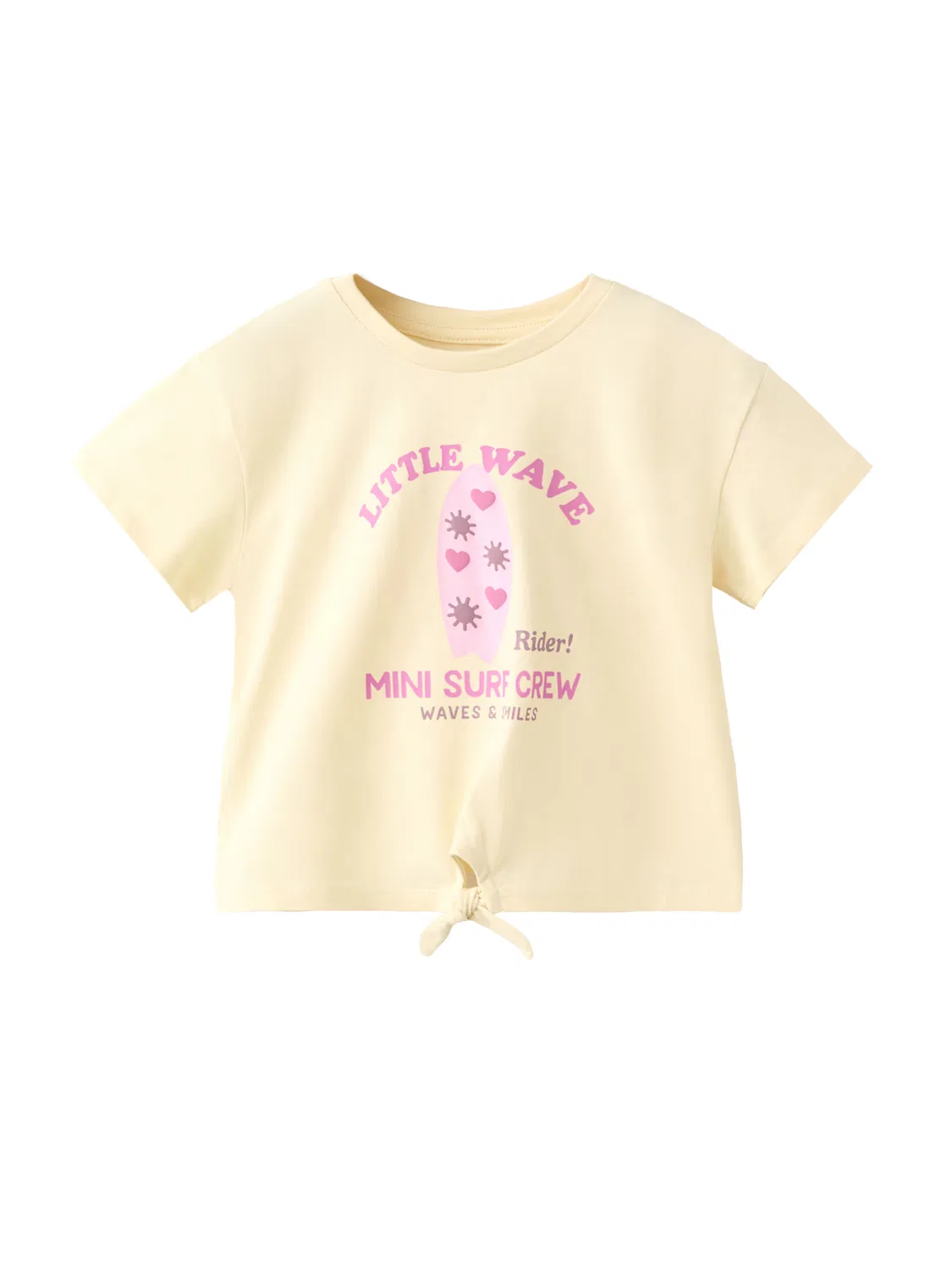Футболка 'LITTLE' Mango Kids, Light Yellow
