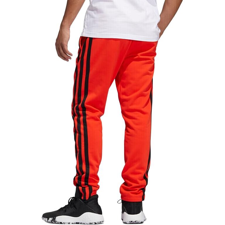 Повседневные брюки мужские красные Adidas, красный — фото 4