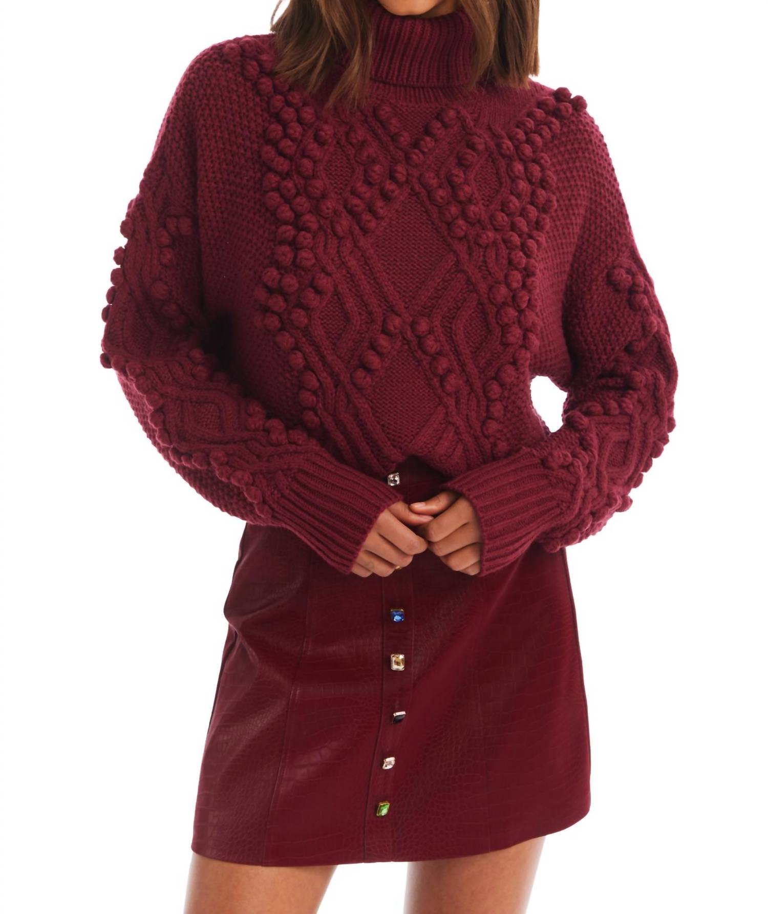 

Водолазка Daphne цвета мерло ALLISON NEW YORK, цвет merlot