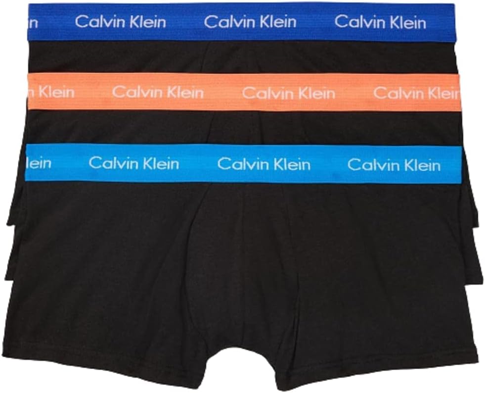 

Комплект из 3 мужских трусов-боксеров Calvin Klein из хлопка и эластичной ткани с низкой посадкой, Black Bodies W/ Work Blue, Ocean Hue, Turned Mango Wbs