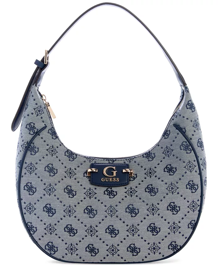 

Средняя сумка-хобо Neda Medium 4G с логотипом пиона GUESS, синий
