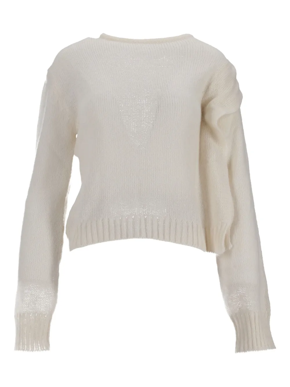 

Свитер с рюшами Niccolò Pasqualetti, кремовый